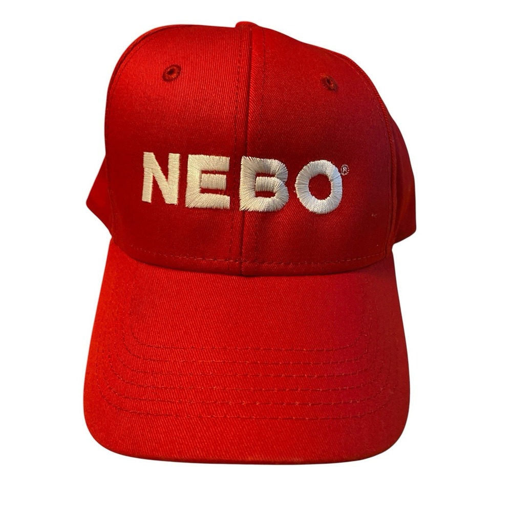 Bright Red Nebo Flashlights Brand Baseball Cap. Never Worn. Great Looking Cap.